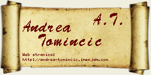 Andrea Tominčić vizit kartica
